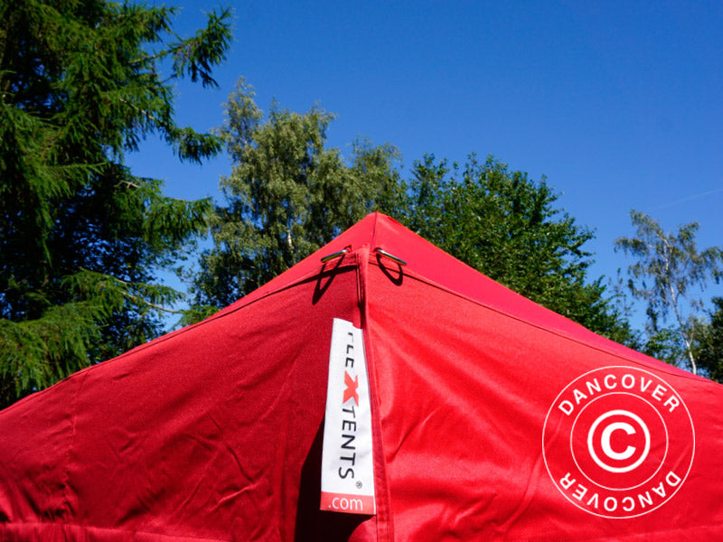 Carpa plegable FleXtents Basic v.2, 2x2m Rojo, Incl. 4 lados