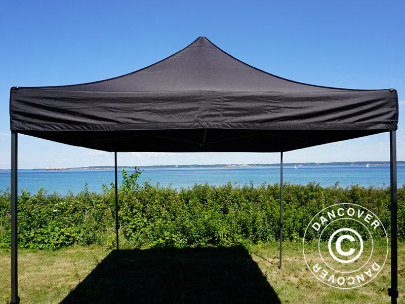 Pop up aiatelk FleXtents Basic v.3, 3x3m Must, kaasas 4 külgseinad