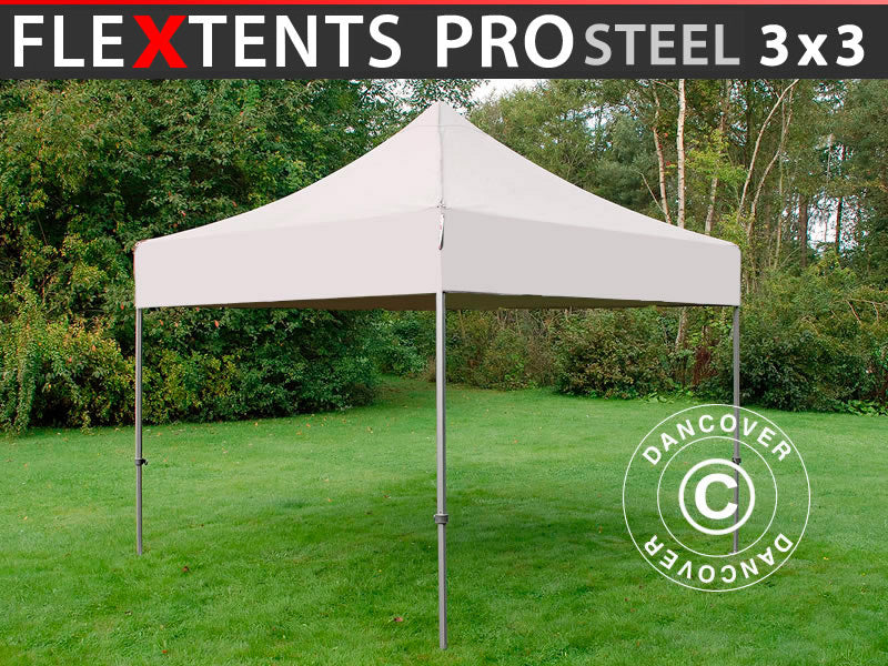 Faltzelt FleXtents PRO Steel 3x3m Latte