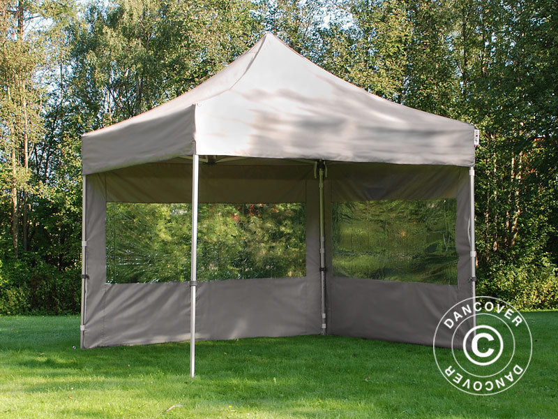 Tenda Dobrável FleXtents PRO Steel 3x3m Latte, incl. 4 paredes laterais