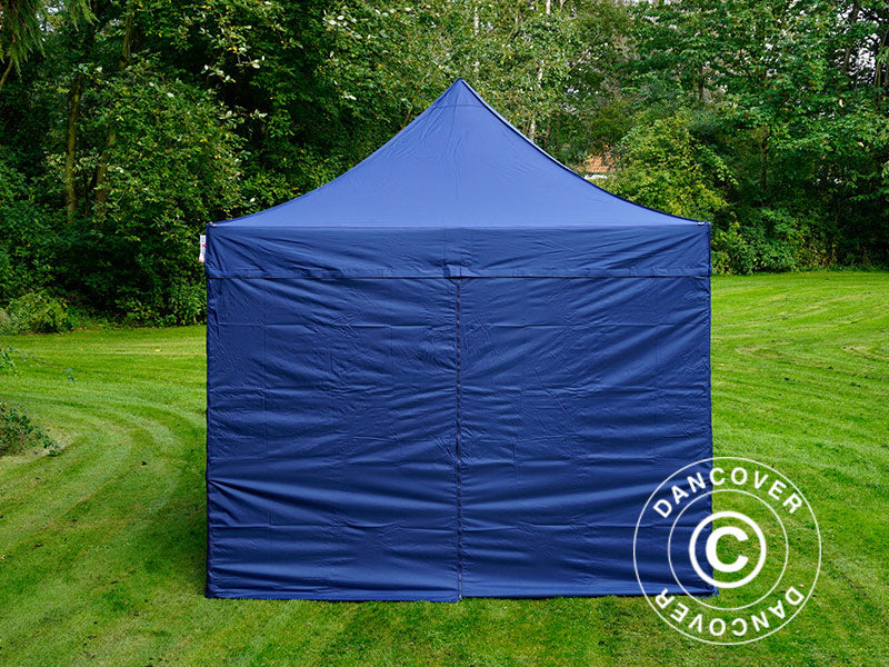 Carpa plegable FleXtents PRO Steel 3x3m Azul oscuro, Incl. 4 lados