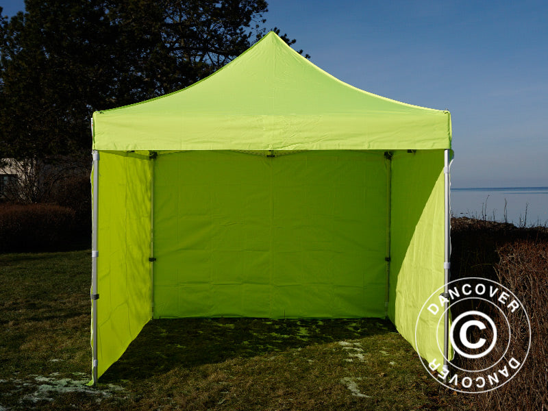 Tente pliante FleXtents PRO Steel 3x3m Néon jaune/vert, avec 4 cotés RESTE SEULEMENT 1 PC