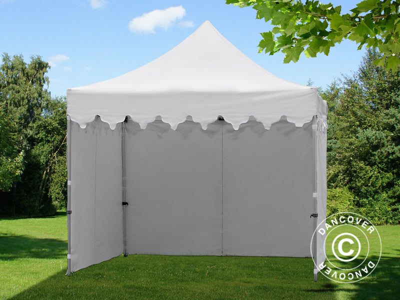 Tenda Dobrável FleXtents PRO Steel "Morocco" 3x3m Branca, incl. 4 paredes laterais