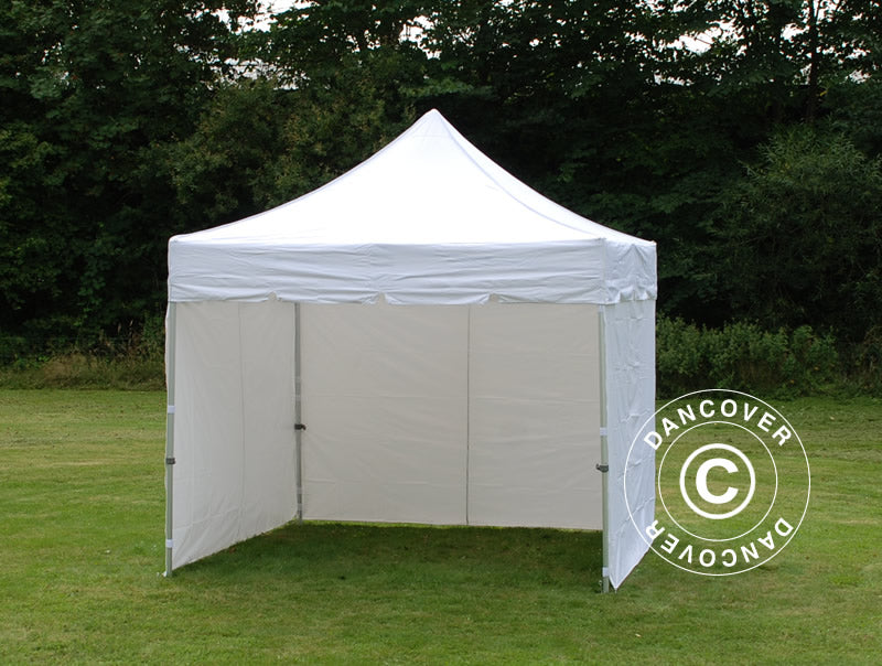 Tenda Dobrável FleXtents PRO Steel "Peaked" 3x3m Branco, incl. 4 paredes laterais