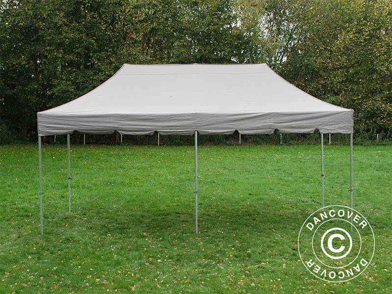 Saliekamā nojume FleXtents PRO Steel "Peaked" 4x8m Latte