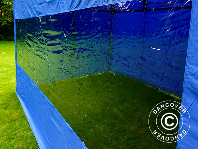 Vouwtent FleXtents PRO Steel 3x4,5m, Blauw, inkl. 4 Zijwanden