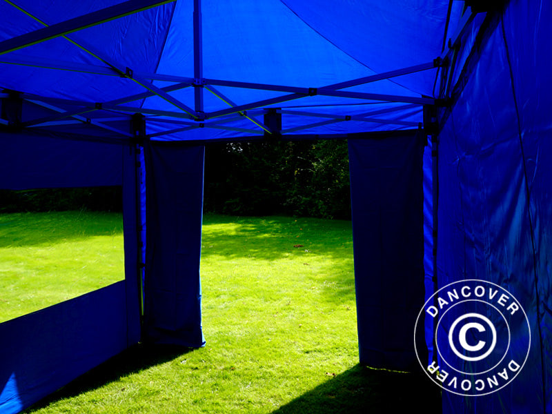 Pop up gazebo FleXtents PRO Steel 3x4.5 m, Blue, incl. 4 sidewalls