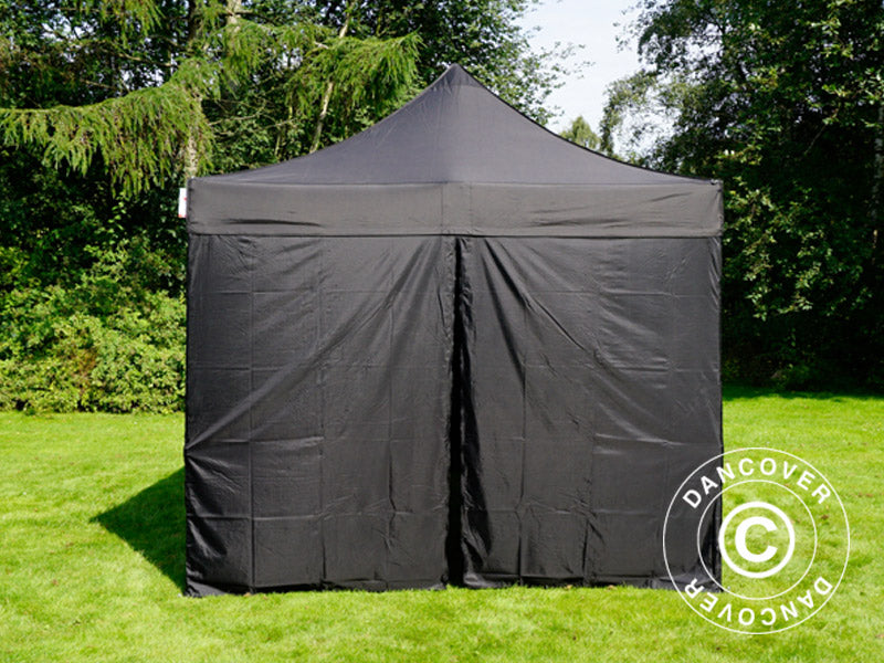 Pop up gazebo FleXtents PRO Steel 3x4.5 m, Black, incl. 4 sidewalls