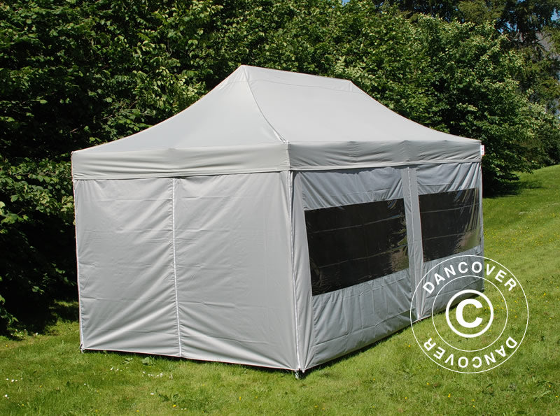 Pop up aiatelk FleXtents PRO Steel 3x6m Hõbedane, kaasas 6 külgseinad