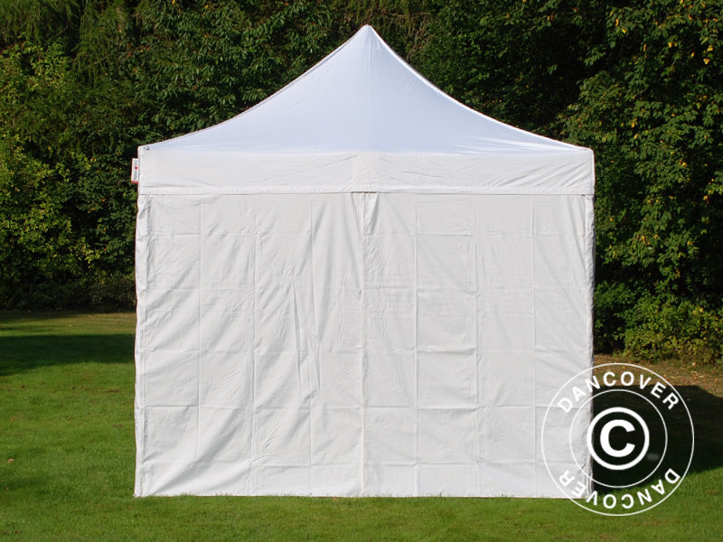 Tente pliante FleXtents PRO Steel Vintage Style 3x6m Blanc, avec 6 cotés