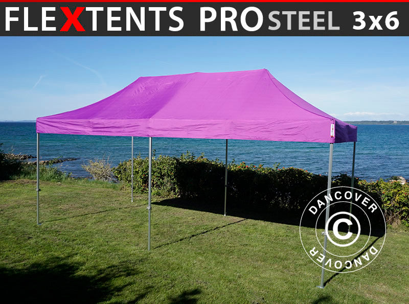 Pop up gazebo FleXtents PRO Steel 3x6 m Purple