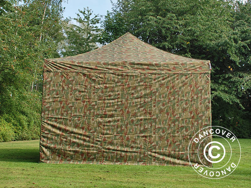 Vouwtent FleXtents PRO Steel 4x4m Camouflage/Militair, inkl. 4 Zijwanden NOG SLECHTS 2 ST.