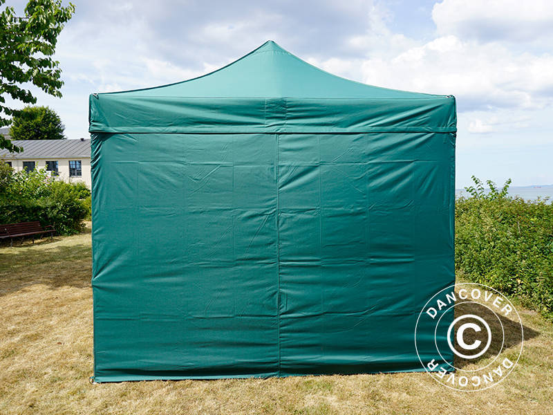 Carpa plegable FleXtents PRO Steel 3x3m Verde, Incl. 4 lados