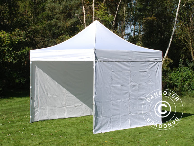 Pop up gazebo FleXtents PRO Steel 3x3 m White, incl. 4 sidewalls