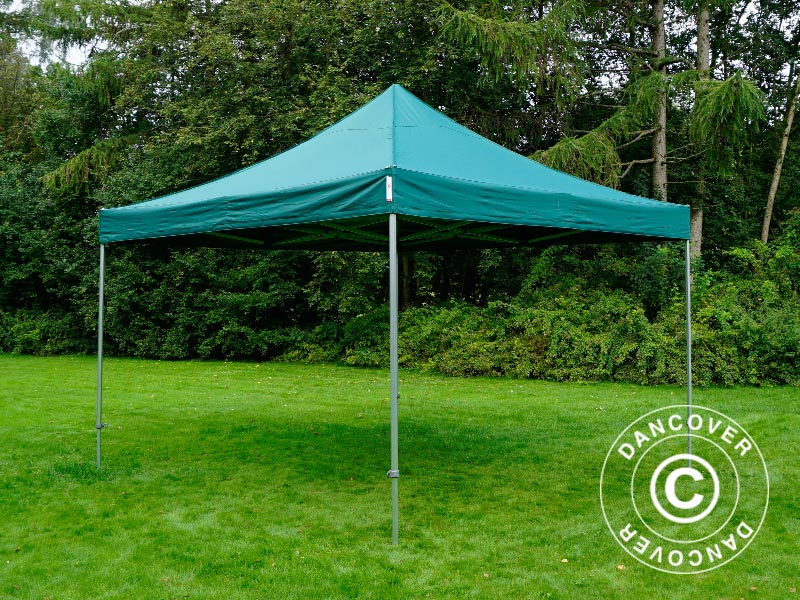 Brzo sklopivi paviljon FleXtents PRO Steel 4x4m Zelena, uključ. 4 bočne stranice