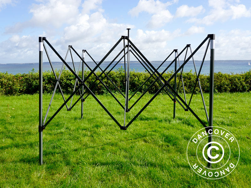 Tenda Dobrável FleXtents PRO Steel 4x4m Preto, incl. 4 paredes laterais