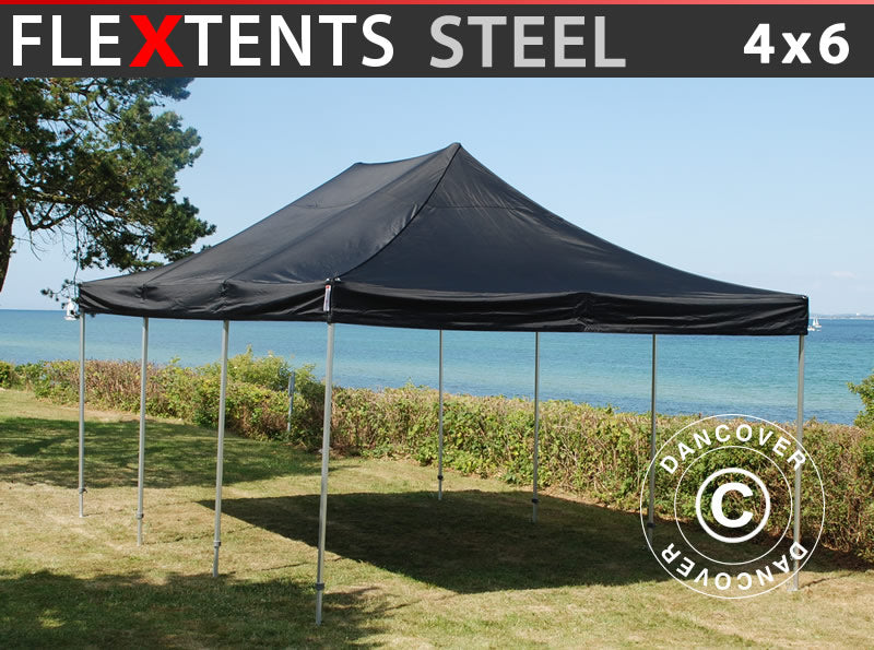 faltzelt 6x4 Faltzelt FleXtents Steel. Faltzelt 4x6. Faltzelt Schwarz. Jetzt kaufen