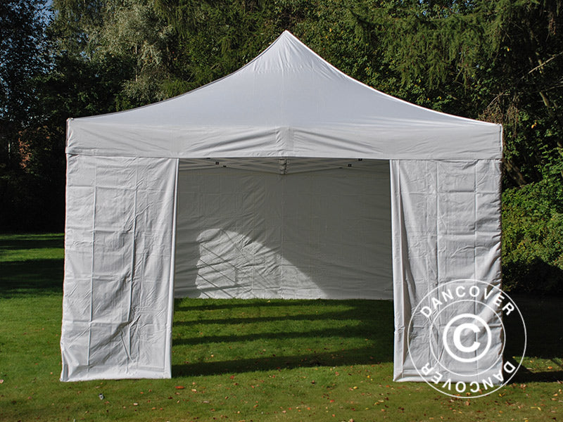 Pop up gazebo FleXtents Steel 4x8 m White, incl. 4 sidewalls