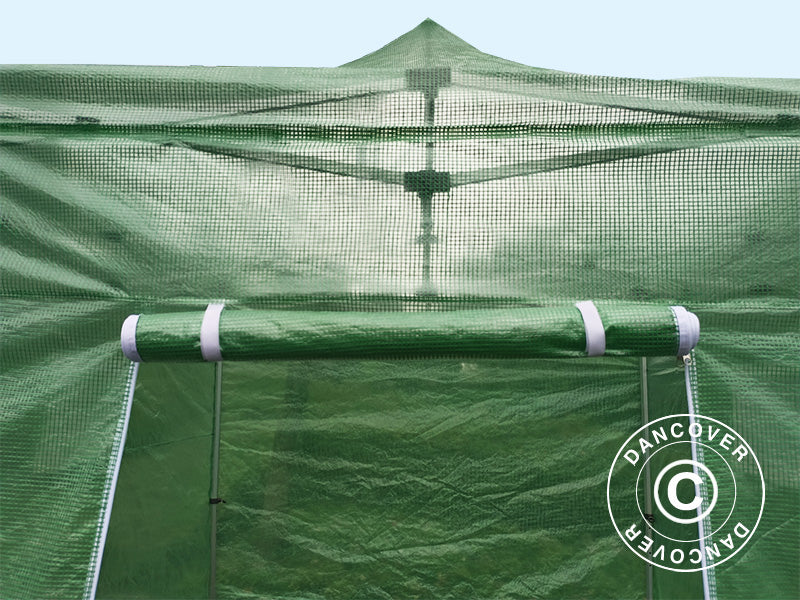 Broeikas FleX 3x3m, PE, Transparant/Groen