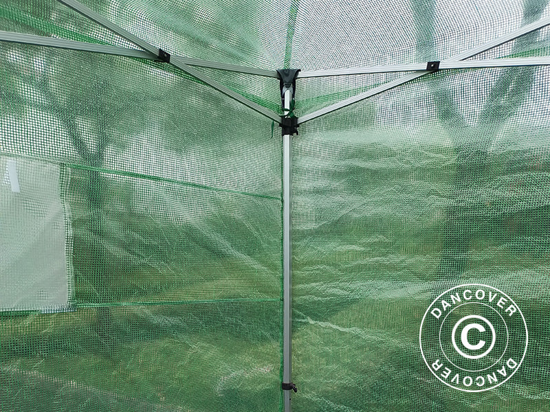 FleX Greenhouse 3x3 m, PE, Transparent/Green