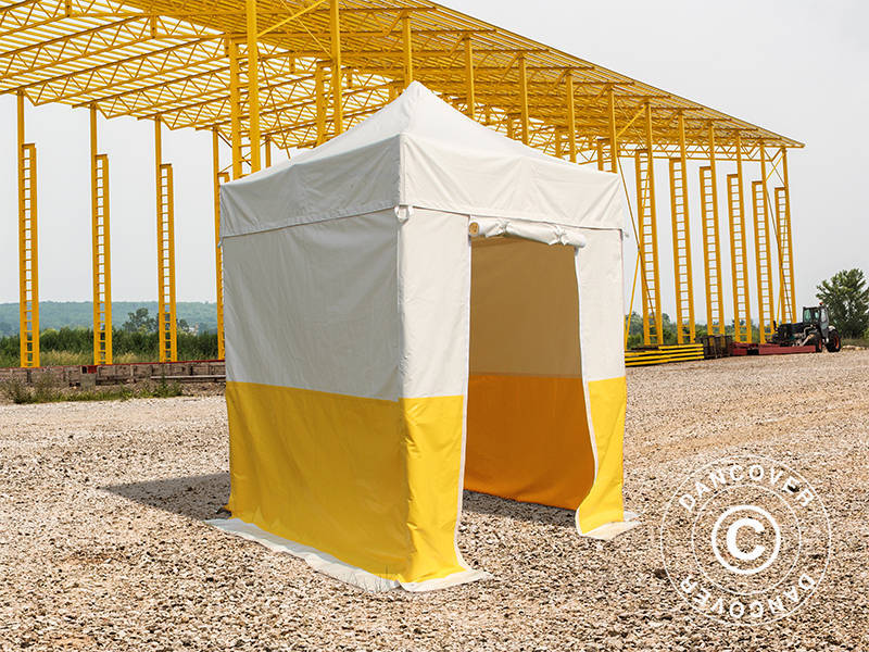 Pop up gazebo FleXtents® PRO 2x2 m, PVC, Work tent, Flame retardant, incl. 4 sidewalls