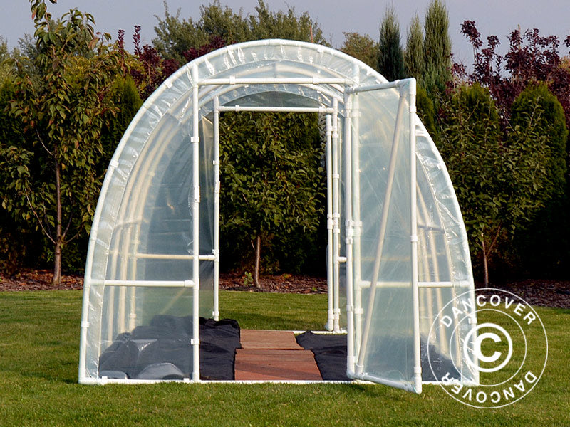 Serre Tunnel 130, 2,2x4x1,9m, 8,8m², Transparent