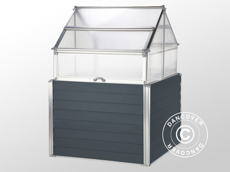 Mini-Gewächshaus 1,2x1,2x1,69m, 1,44m², Anthrazit