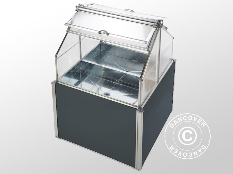 Mini-Gewächshaus 1,2x1,2x1,69m, 1,44m², Anthrazit