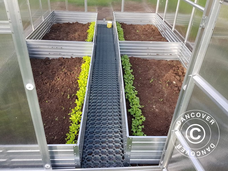 Puķu kaste, 0,75x1,5x0,3m, Sudrabota