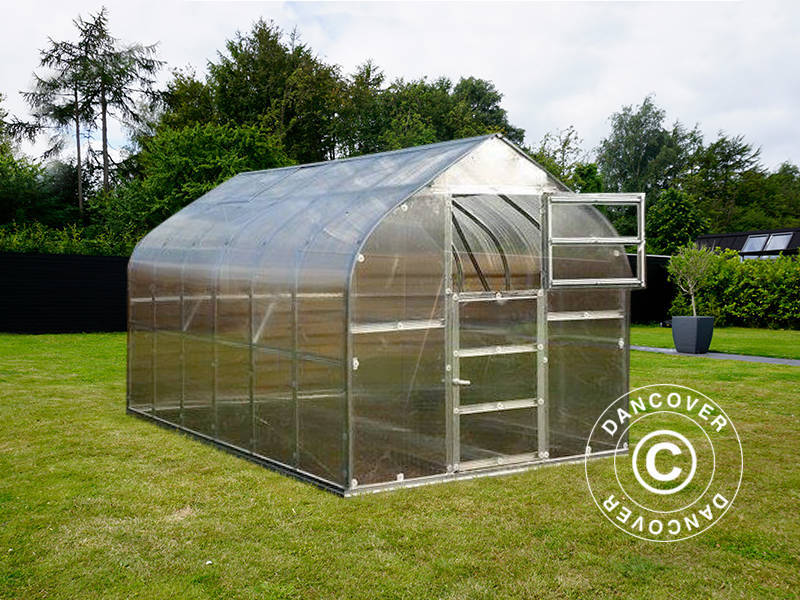 Broeikas polycarbonaat TITAN Dome 320, 15m², 2,5x6m, Zilver