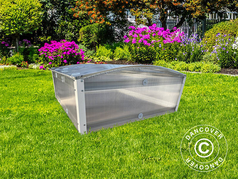 Mini-Gewächshaus Frühbeet 0,93m², 0,93x1x0,38m, Silber