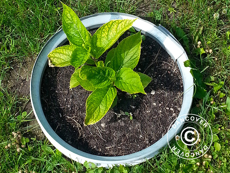 Rond plantenbak voor buiten, Ø0,5x0,1m, Zilver