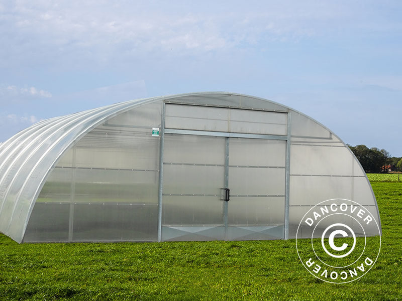 Commercial greenhouse tunnel, 8.5x15x3.3 m, Transparent