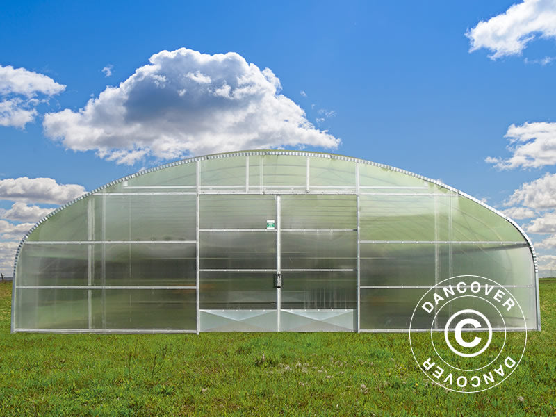 Commercial greenhouse tunnel, 12x16x4.71 m, Transparent