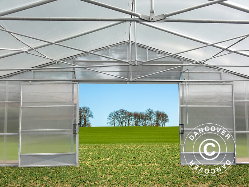 Commercial greenhouse tunnel, 8x16x3.95 m, Transparent