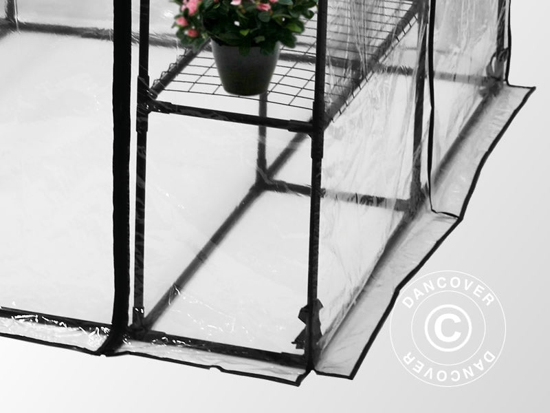 Polytunnel greenhouse XL, 1.43x1.43x1.95 m, Transparent