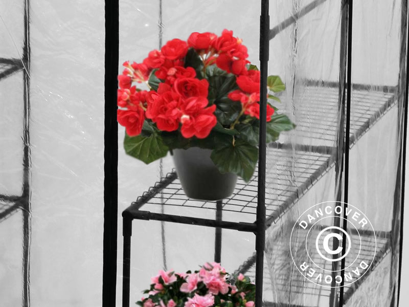 Polytunnel greenhouse XL, 1.43x1.43x1.95 m, Transparent