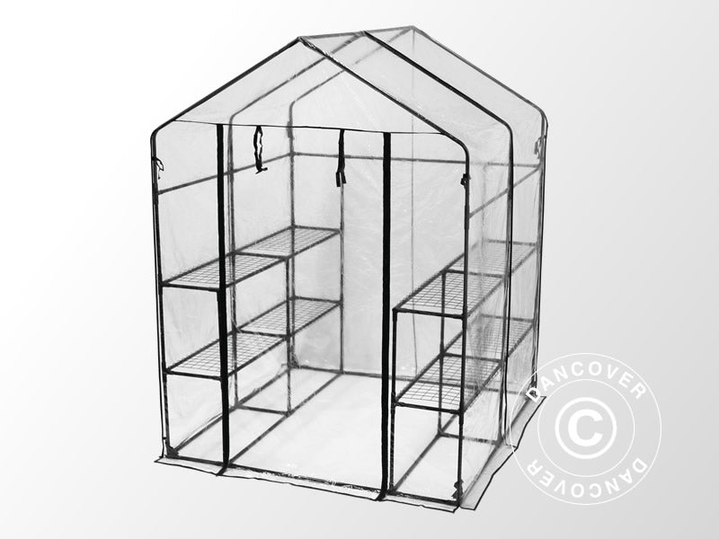 Polytunnel greenhouse XL, 1.43x1.43x1.95 m, Transparent