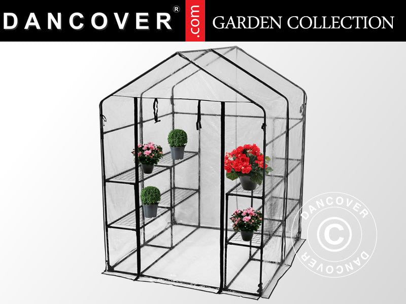 Polytunnel greenhouse XL, 1.43x1.43x1.95 m, Transparent