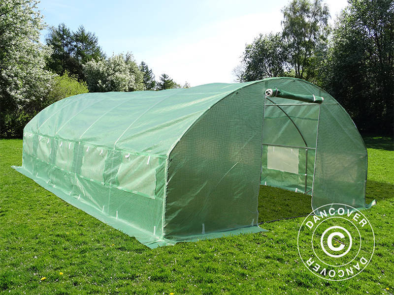 Polytunnel Greenhouse 4x6.6x2 m, 26.4 m², Green