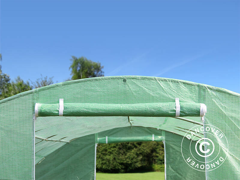 Polytunnel Greenhouse 4x6.6x2 m, 26.4 m², Green