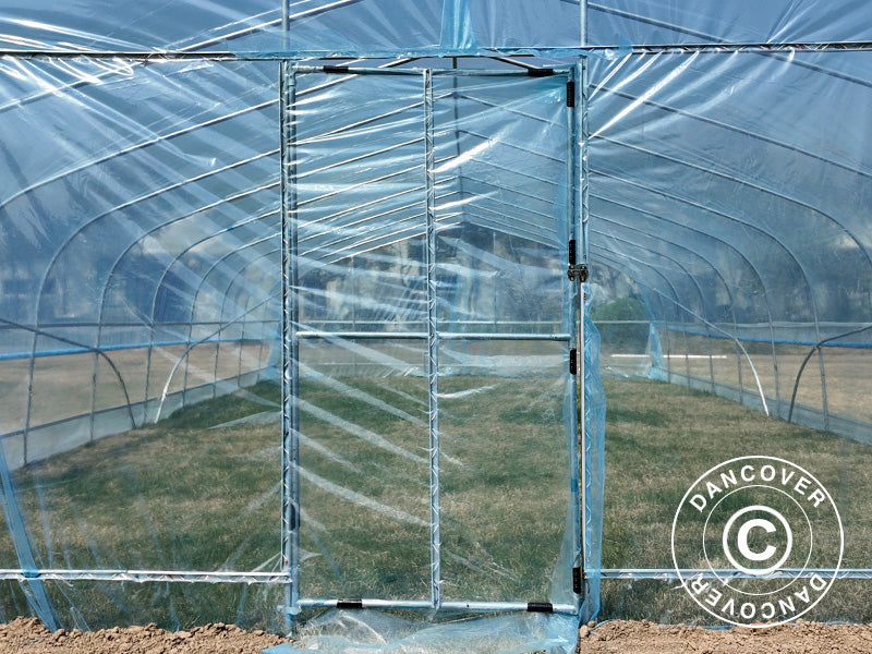 Polytunnel Greenhouse, 7.5x10x3 m, 100-micron PO Film, Transparent