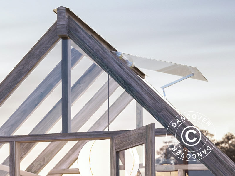 Gewächshaus/Gartenpavillon aus Holz, 2,4x2,44x2,83m, 5,4m², Grau