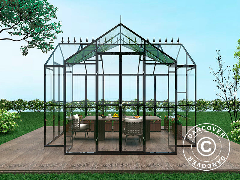 Orangery 3,7x3,04x2,8m w/Base Black