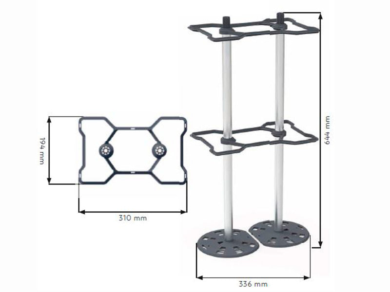 Klimsteun, CHILI BUDDY, Antraciet/Zilver