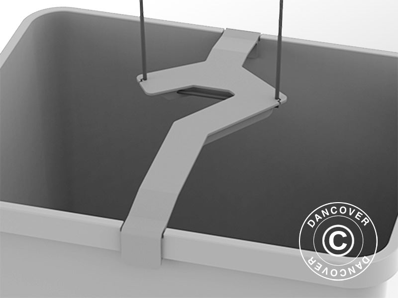 Pflanzgefäß, CURT CUCUMBER, mit Rankhilfe und Wassertank, Hellgrau