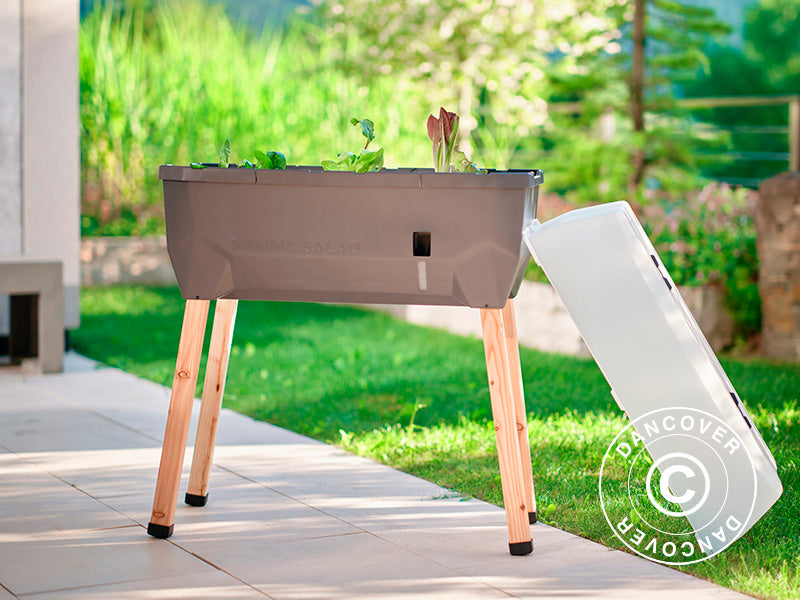 Hochbeet, SAMMY SALAD, mit Abdeckung und Wassertank, Anthrazit