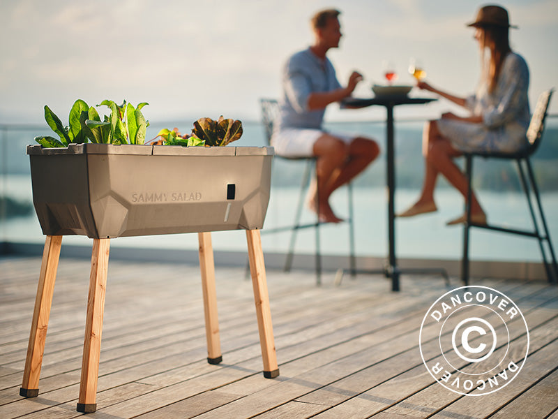 Hochbeet, SAMMY SALAD, mit Abdeckung und Wassertank, Anthrazit