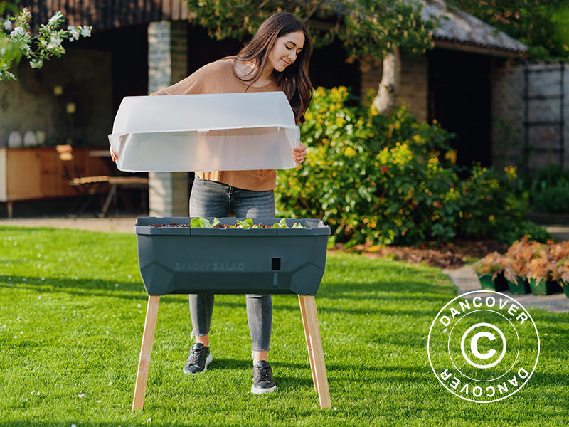 Hochbeet, SAMMY SALAD, mit Abdeckung und Wassertank, Anthrazit