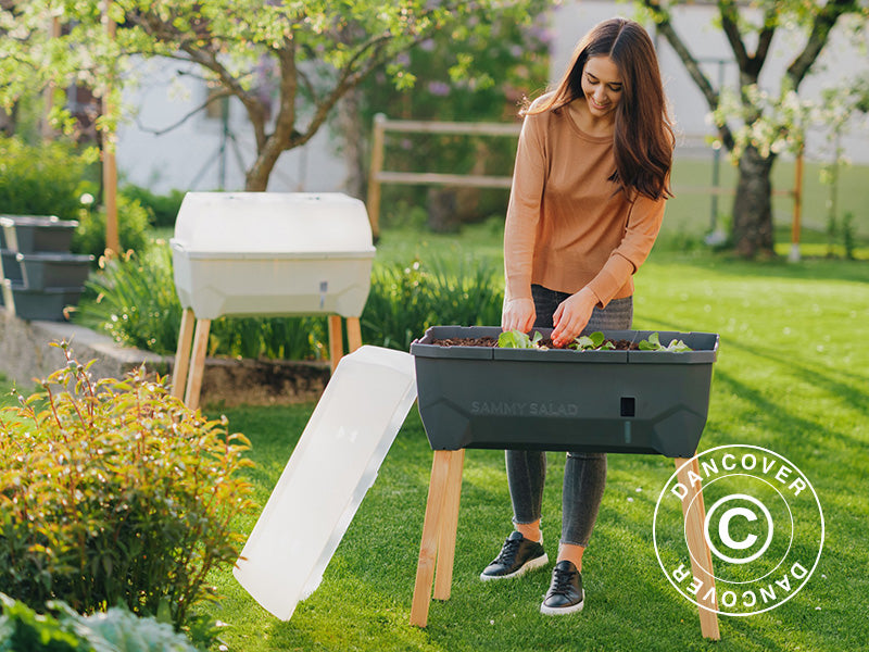 Hochbeet, SAMMY SALAD, mit Abdeckung und Wassertank, Anthrazit